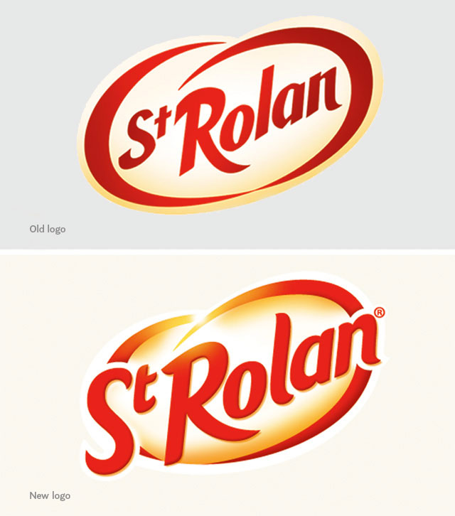 logo saint rolan packaging revamp before after